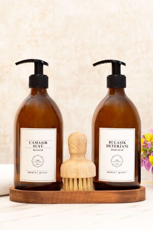 MNZ-مصادرة للماء البيضاء المقاومة الفرشاة البيضاء الأطباق فنجان الصابون مجموعة 500 مل RNA. فرشاة - Reoona