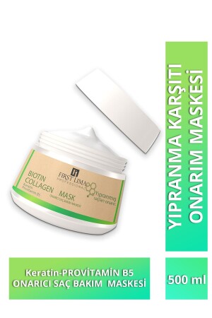 قناع الشعر المتحضر بـ (MNZ) - إصلاح البيوتين والكولاجين 500 ملي لتربية الشعر - First Lima Professional