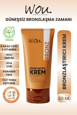 MNZ- بدون شمس الكنز والكريم الرطوب 50ml- التسخين الذاتي - Wou World Of Unique