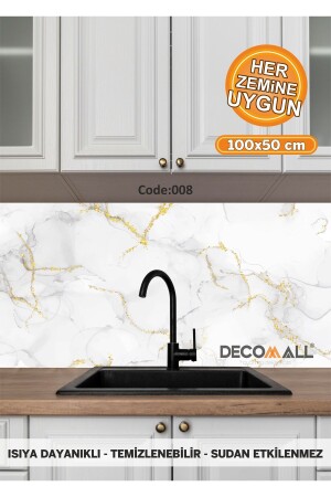 غطاء ورق مميز من خلال MNZ-الملصق بين الجدار المقصورة المطبخ كاونتر توب (50x100cm) - Decomall