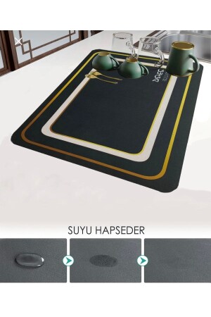 MNZ-القياس الكبير 50x40cm مطاط صحن جفاف المطبخ طلاء طاولة قابلة للطي قفص صحن المكتب - Küçük Ew