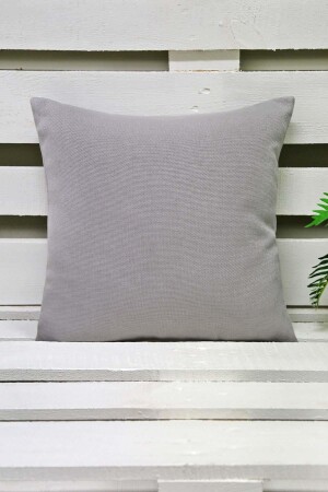 غطاء وسادة من ملابس من المنسج (MNZ) ضوء الرمادي 50x50 سم - Melodie