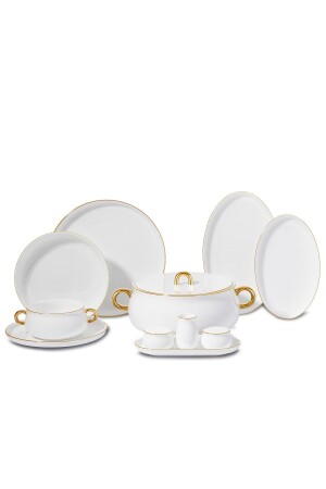 مجموعة من أشييان من الـ MNZ 58 قطعة عشاء مستديرة مجموعة 9090204A8547 - KORKMAZ