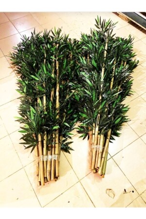 MNZ-بامبو 5PCS عصا شجرة اصطناعية عصا الحديقة بالكون الديكور المنزلي النباتات النباتية - Erhan Flowers