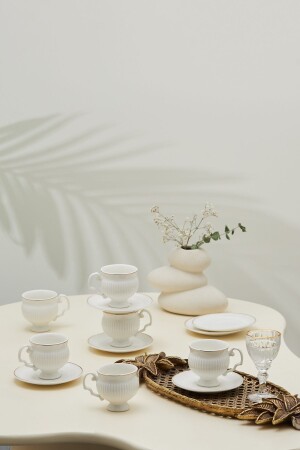 MNZ- مالطا مجموعة من 6 كوبات قهوة 100 مل 153 03. 05. 0238 - Karaca