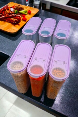 MNZ-مأكولات الطعام مخزن تخزين حاوية صندوق الخزينة مجموعة من 6 فخمة صناديق معقلية 12 بيكس Lilac rt147iş - SWENCRAFT