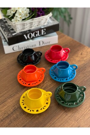 التصميم الخاص من MNZ: مجموعة كوب قهوة لـ 6 أشخاص (12 PIECES) DRK001 - TAMER YİĞİT