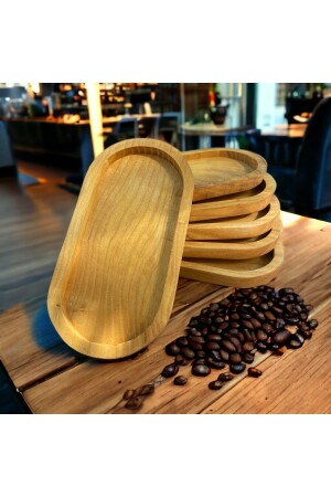 MNZ-- لوحة الإفطار من 6 قطع خشبية - وعاء زيت - وعاء خفيفة - وعاء عرض - منظمة - 1'Okay Design