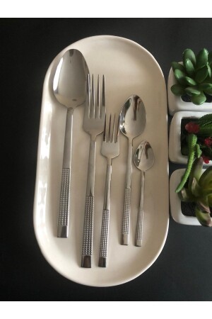 مجموعة من المعدات من طراز MNZ لـ 6 أشخاص 30 قطعة طعنة ويكر نموذج 30 قطعة نموذج ويكر 6 أشخاص 0199 - DİBA AVM