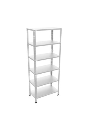 رف من الفولاذ من طراز MNZ 6 طوابق 31x93x200 سم رف من الفولاذ المقاوم للزجاج مستودع ، أرشيف ، مخزن ، ملف ، سوق - Genel Markalar