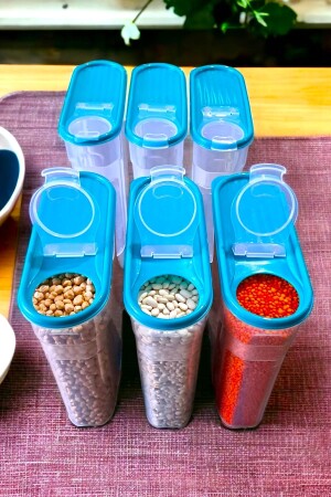 MNZ-مأكولات الطعام مخزن تخزين حاوية صندوق الخزينة مجموعة من 6 فخمة صناديق معقلية (3.5 لتر) مجموعة الدولار 12 قطعة أزرق r - SWENCRAFT