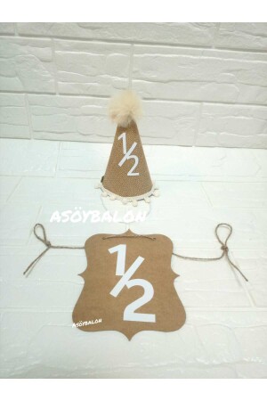 MNZ-نصف العمر 6 أشهر قبعة عصير الفحم المكيّن كريم قبعة البومبون قبعة عيد ميلاد 6 أشهر قبعة البومبون - Asöy