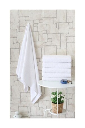 فندق MNZ نوع 6 حزمة 70x140 حمامات الحمام الأبيض 8681330290607 - Nevresim Dünyası