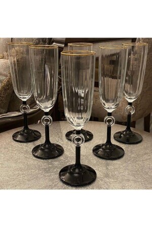 MNZ-اليد مزينة الذهب 6 شخص كوب قهوة كوب الماء مجموعة 748 - Paşabahçe