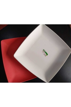 MNZ- مربع لوحة خدمة عميقة 6 قطع أبيض 767 - NEKA HOME