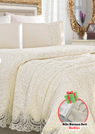 المفتاح المعدل من MNZ الفرنسي الرقاش (فراش) مجموعة 6 قطعة المعدل مجموعة - Ipek Home Living