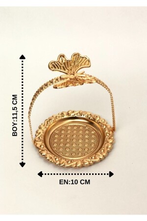 كأس العشاء من المعادن من MNZ و كأس الدهشة التركية و كأس السكر و كأس العرض و الديكور (6 كمبيوتر) CG118MT - CHANCE GİFT