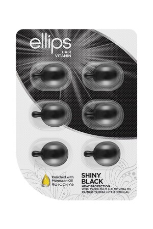 MNZ- الشعر فيتامين إعطاء الوهاء الخاص للشعر الأسود 6 كبسول - Ellips