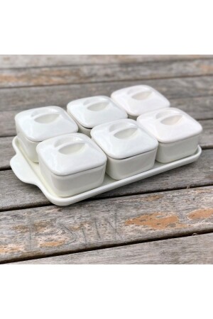 مجموعة من طعام الإفطار من MNZ مع غطاء، 6 قطع KSK6060 - Genel Markalar