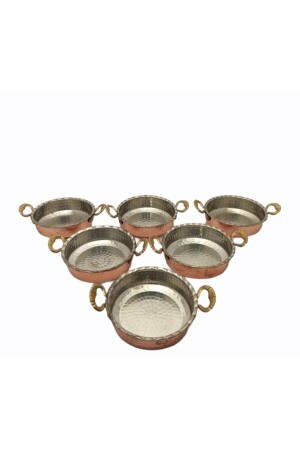 MNZ-فطور الصحنات والفطائر النموذج ميني مجموعة من 6 M227 الأحمر - KAYSERİ BAKIRCILIK