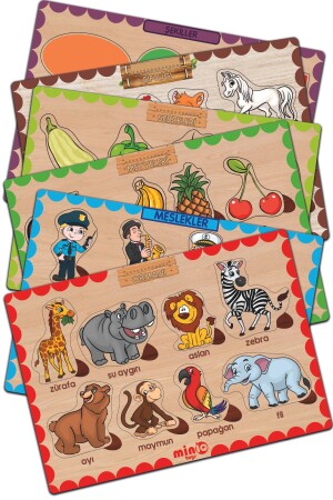 MNZ الخشب تركية مجموعة كبيرة من 6 لغز التعليم - Miniq Toys