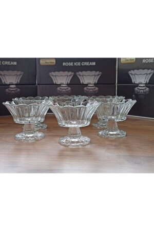 كأس زجاجي من قواص MNZ ، تركي ديليت ، كأس السكر ، 6 قطع MR348 - star glass