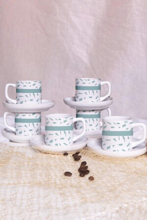 مجموعة القهوة التركية ذات الطراز MNZ من 6 كوبات ST_P305706 - Seraclass