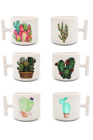 كوب قهوة تركية مزدوجة من MNZ و كاكتوس إسبريسو مجموعة 6 قطع T التعامل 200 مل 6 قطع ö-rhg17 - RHG Art