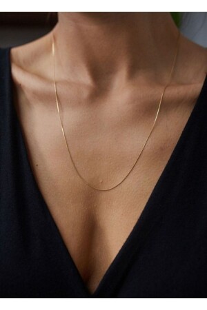 ملون من الذهب من الـ MNZ 60 سم فولاذ واحد واحد رقيقة العنق الإيطالي - Kiligistanbul