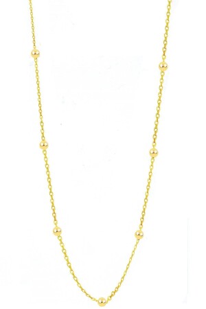 MNZ- الفضة الذهبية الذهبية 60 سم كرة كرة سلسلة SGTL11133 - Söğütlü Silver