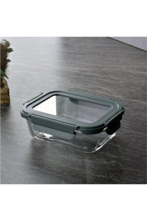 حاوية تخزين MNZ مع غطاء زجاجي مقفل 600 مل Gray Thn84515 THN84515 - Tohana