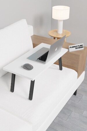 مكتب المكتب المحمول المنقلب من MNZ دراسة غرفة نوم الفطور طاولة 60x30 سم - بيضاء PRA-5135369-8920 - CMKStore