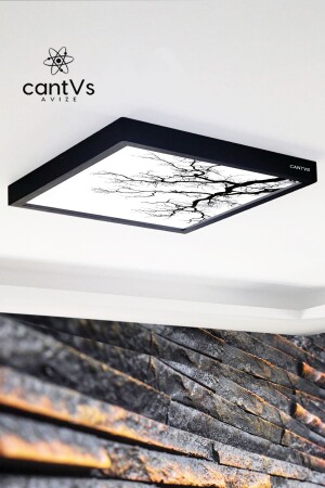 MNZ-خشب إطار السقف أدت 60x60cm إضاءة لوحة شمعة غرفة المعيشة غرفة النوم المطبخ 6500k ضوء أبيض qwe123123 - Aquaform