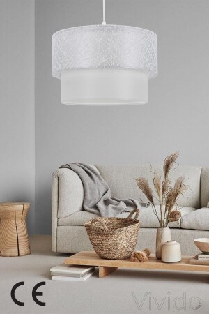 مصباح معلق من كيك MNZ - شمعة لسي بيضاء لوكسيف-611 - Vivido Abajur