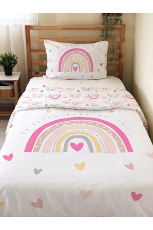 MNZ-مزدوج الجانب الوردي قوس قزح نمط بلا ورق - طباعة واحدة غطاء غطاء غطاء مجموعة 63215 - Evmila