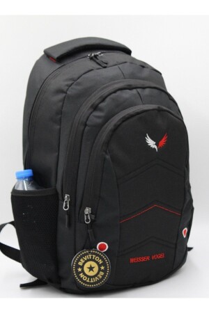 MNZ-خفيفة الوزن العظام الأعضاء السوداء اليومية المدرسة حقيبة ظهر 6565 حقيبة ظهر 6565 - Bevitton