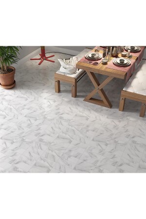 MNZ-قفل غطاء قفل غطاء ورق 65x130 سم طلاء حائط الرخام الأبيض - Stickerart