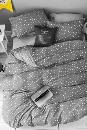 MNZ-طباط طبيعي غطاء مزدوج غطاء ستار رمادية ستار68474 - ALAMODE