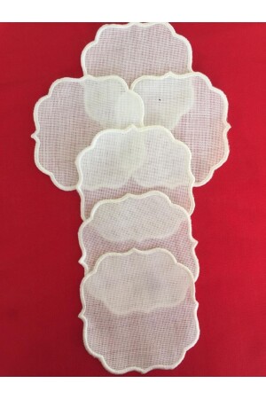 MNZ-مخاطع الخياطة المتقاطعة المشرقة عرض الكوكتيل نابكين 6pcs - Galatateks