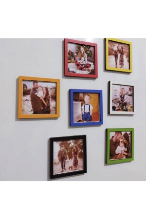 إطار الصورة من طراز MNZ ملونة 7 قطع 8 سم - Dekormarket