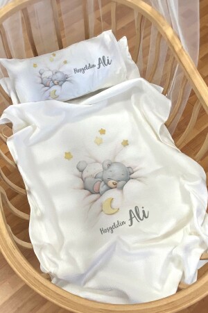 سرير نوم مخصص من MNZ مجموعة 70x100 جانب الأم و سرير حديقة النوم الدب الرمادي anneyanipk63 - Homamia