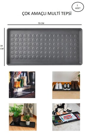 MNZ-متعددة الأغراض المتعددة الصحن 70x34 سم راك الأحذية - طعام الكلاب القط - وعاء الزهور - منظمة تحت العشب - Arvale