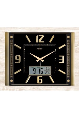 رقم الإغاثة المتميزة من الذهب من MNZ رقم الساعة الرقمية الجدارية 711-ك T-711-ك - Galaxy