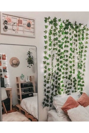 MNZ- ديكوراتية ورقة خضراء الاصطناعية 8 قطع 230 سم - Anka Feniks