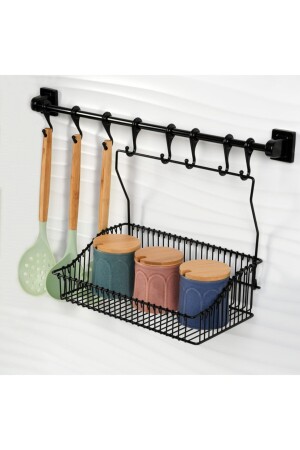 MNZ-صلب الالتصق 8 قطعة ريل معلق (55 سم) 20x30 سلة حديد مُصَدَّقة - Hagen