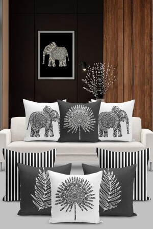 مجموعة MNZ من 8 غطاءات رمي الوسادة مزدوجة الجانبية المطبوعة رقمياً (مصنع ميكروبيتك عالي الجودة) - Filamente