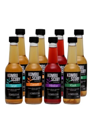 MNZ- مخلوط - كومبوشا 8 قطع X 250 مل - Kombuscoby Kombucha