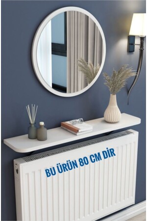 قمة عسل من قشرة عسل بيضاء من MNZ - قابلة للإزالة - رف طائرة ومصهر بدون تركيب على الجدار ، قطع بيض 80 سم - Talaştozum