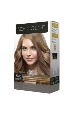 صبغة الشعر من طراز MNZ 8.00 برونيت خفيفة - Sea Color