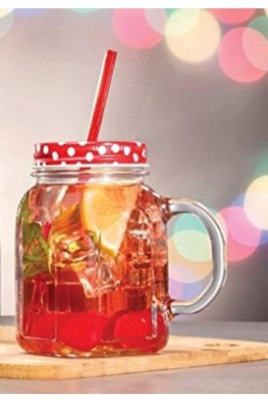 غطاء معدني أحمر من MNZ، القش وعباءات الزجاج 80388 TYC00124350473 - Paşabahçe